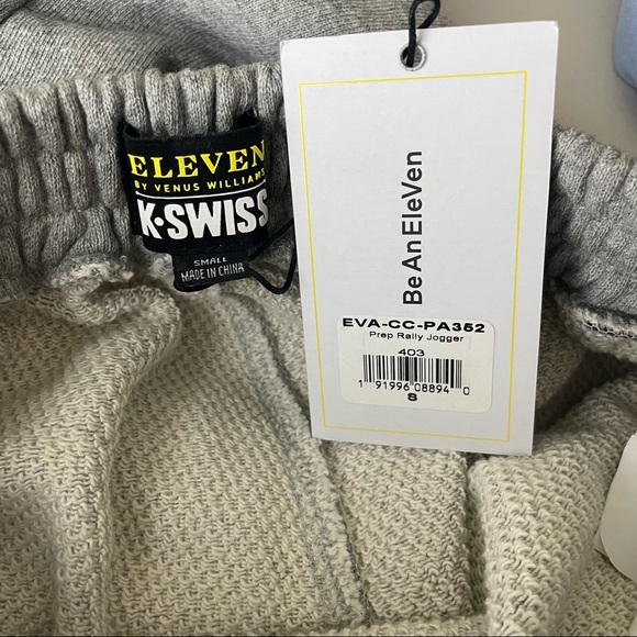 K-SWISS X ELEVEN BY VENUS WILLIAMS NWT THE PREP RALLEY JOGGER HEATHER GRAY PLAID - Picture 6 of 11